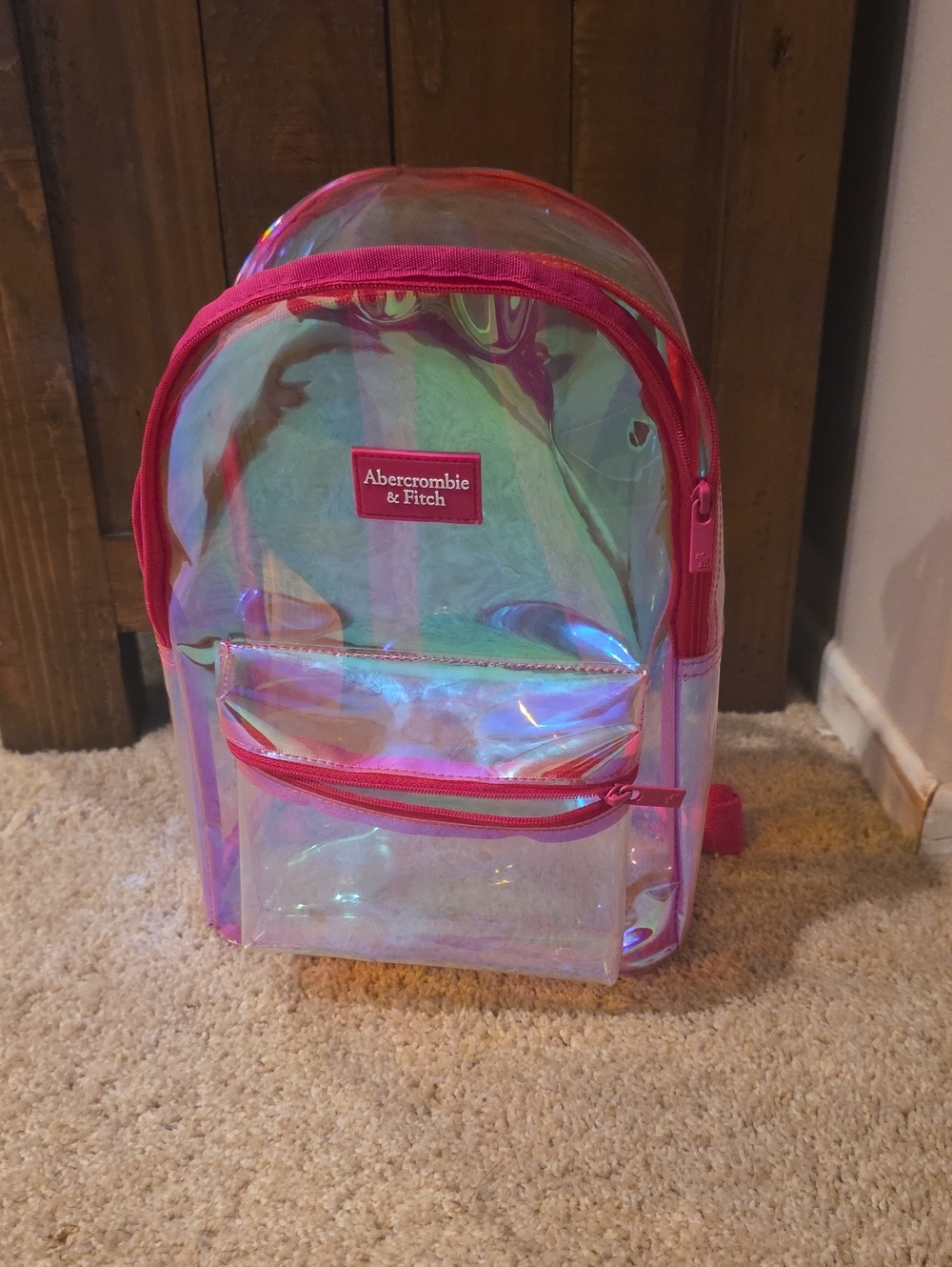 A&F Iridescent Clear Mini Backpack - Picture 1 of 9